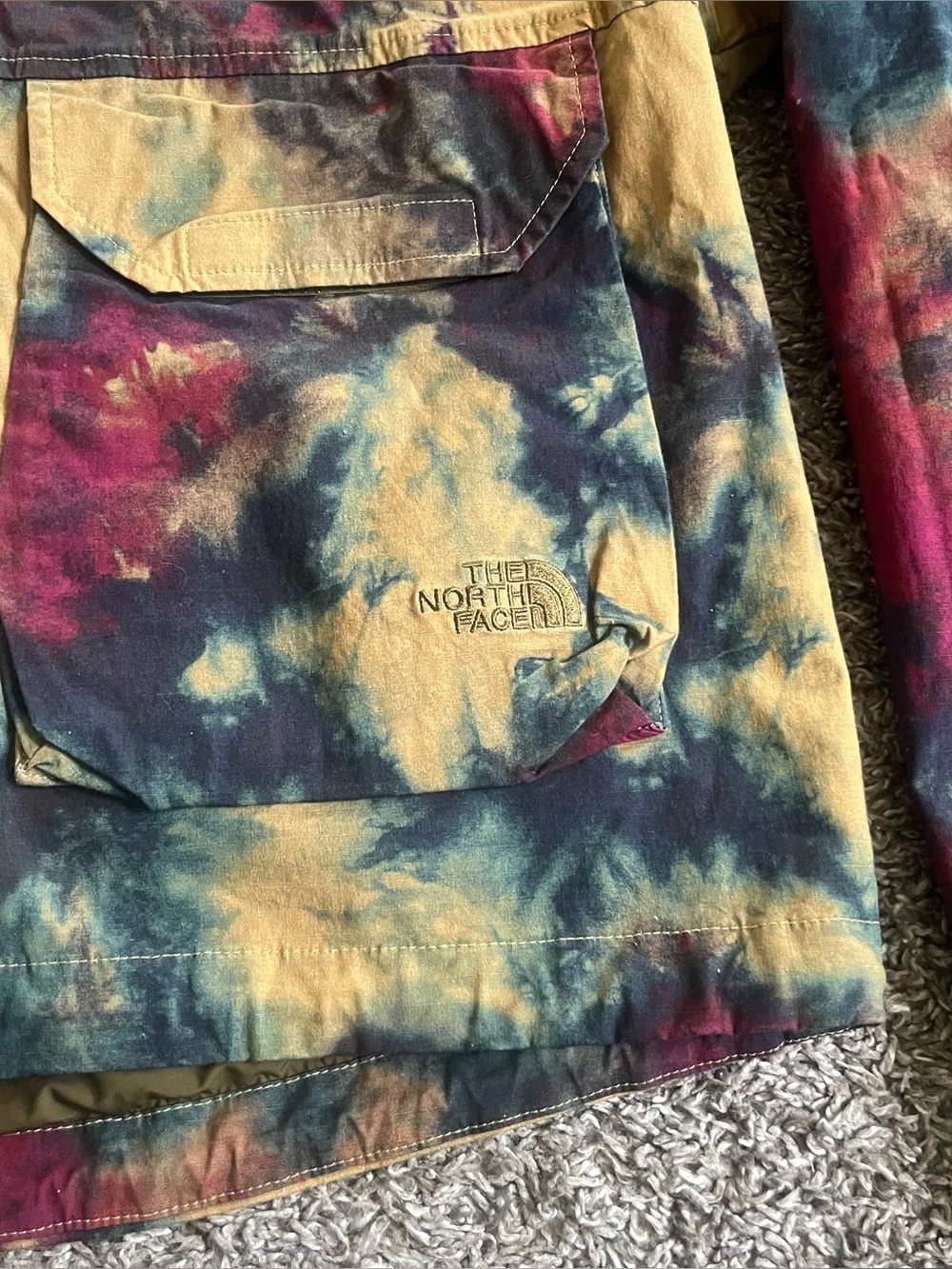 Women's The North Face Ripstop Wind Hoodie Full Zip Tie Dye Antelope Jacket - Picture 2 of 10